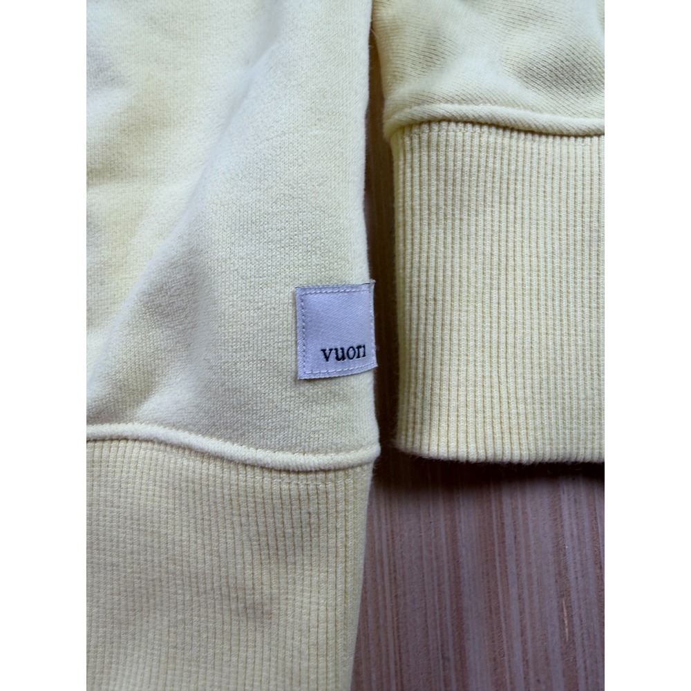 Vuori Sedona Weekender Sweatshirt Womens Small Yellow Cotton French Terry Lined - Picture 2 of 5
